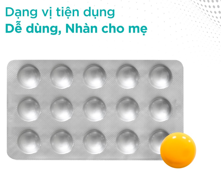 Sản phẩm có dạng vỉ tiện dụng, dễ dùng và dễ mang theo
